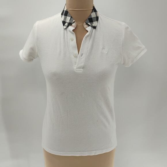 BURBERRY Polo size 12y young girls polo T-shirt Burberry logo pattern print - Picture 4 of 15